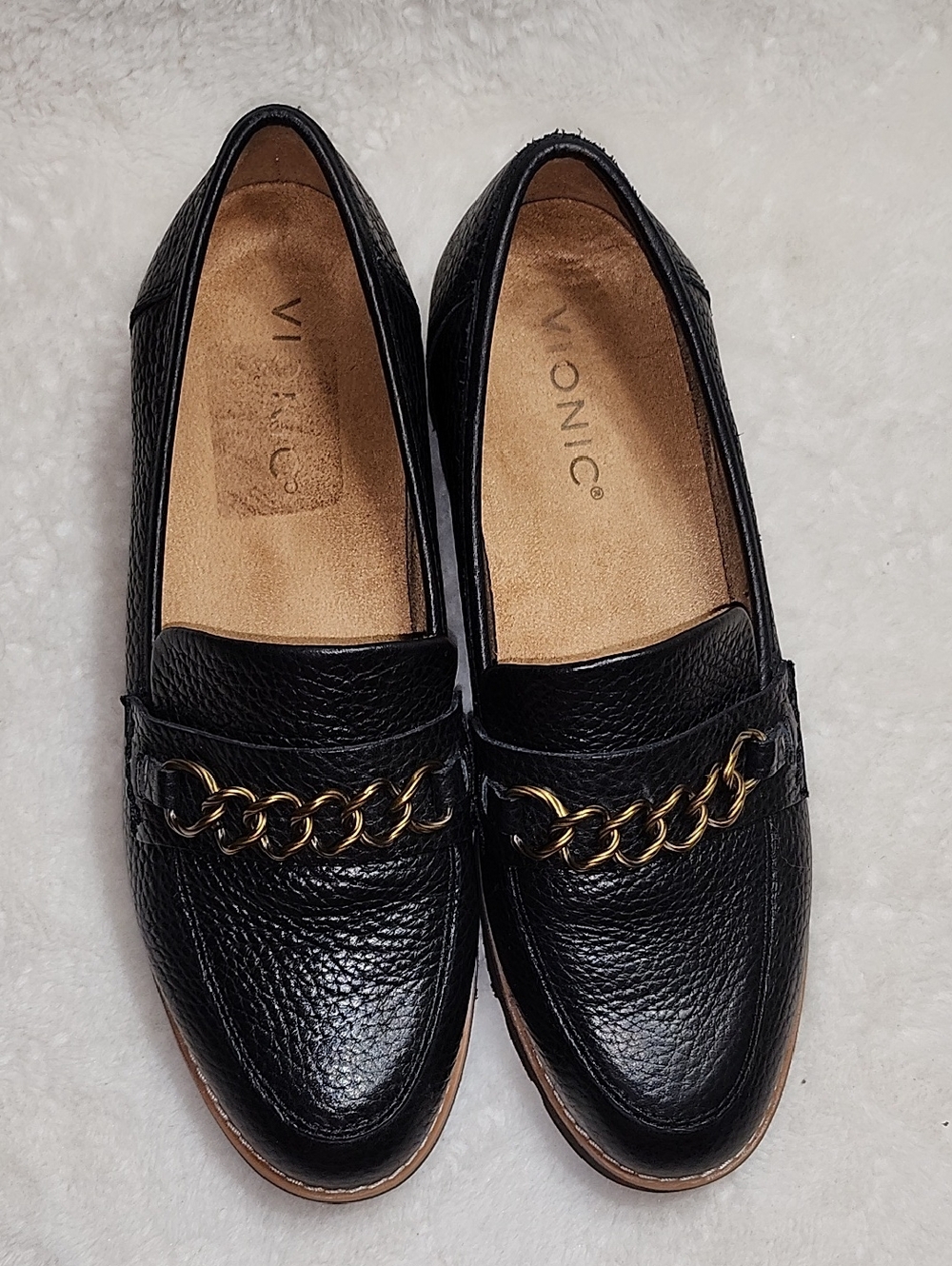 Vionic Women's Emalyn Slip-On Loafers Black Leather 6.5 - Picture 6 of 16